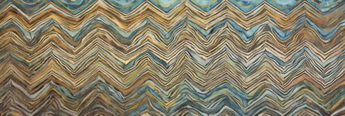 Golven van Blauw en Goud