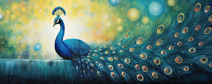 Peacock in Nature by Eye catching paintings