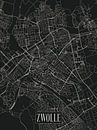 City map Zwolle - City - Light version - Overijssel Map by Locus Studio thumbnail