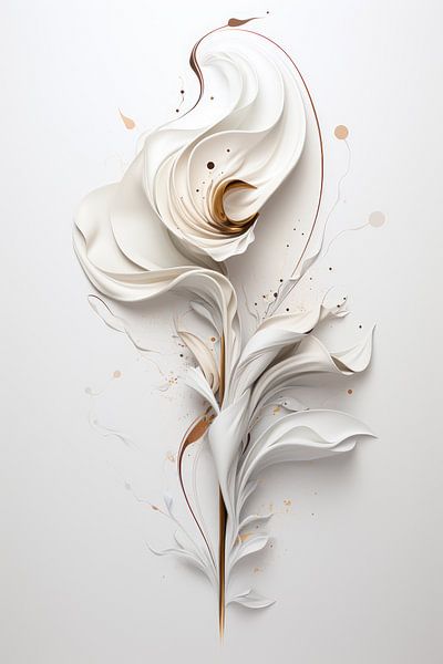 Chef-d'œuvre de fleur en 3D par Digitale Schilderijen
