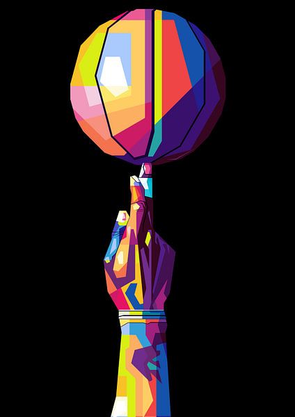 basket-ball pop art par saken