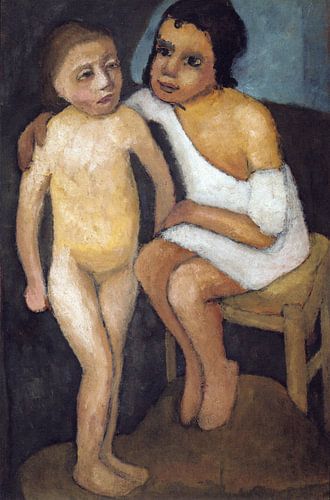 Paula Modersohn-Becker. Zittend meisje in een wit hemd