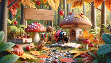 Autumn fairytale land in the realm of ladybirds by artefacti