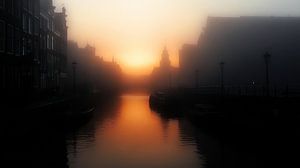 Amsterdam in de mist