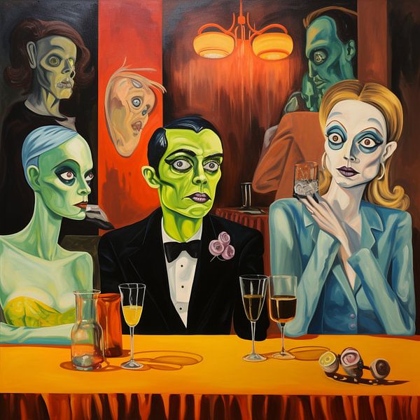 Cocktailbar stel Decadent Bizar Surreal Opulent Grotesk van gm_designs