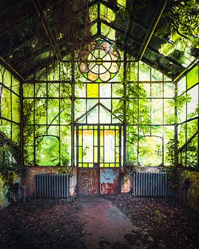 Verlassenes Gewächshaus im Wald. von Roman Robroek – Fotos verlassener Gebäude