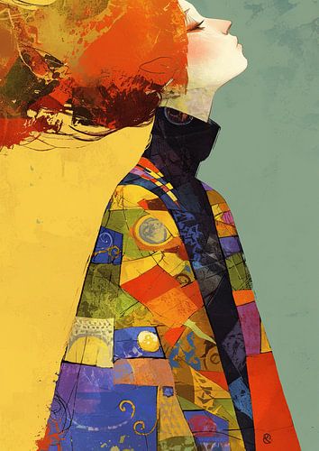 Vrouwen Schilderij | Patchwork Poise