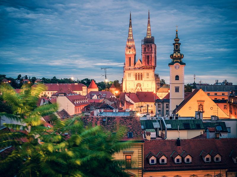 Zagreb Skyline van Alexander Voss