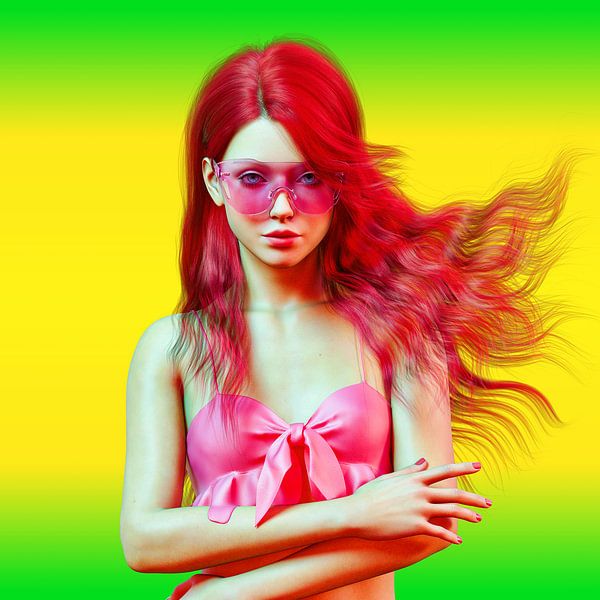 La fille aux lunettes roses - par ellenilli .