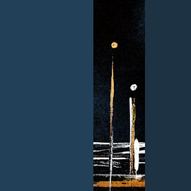 Thoughts in Dark Blue, Abstract Colour Energies 02 by Kerstin Franz