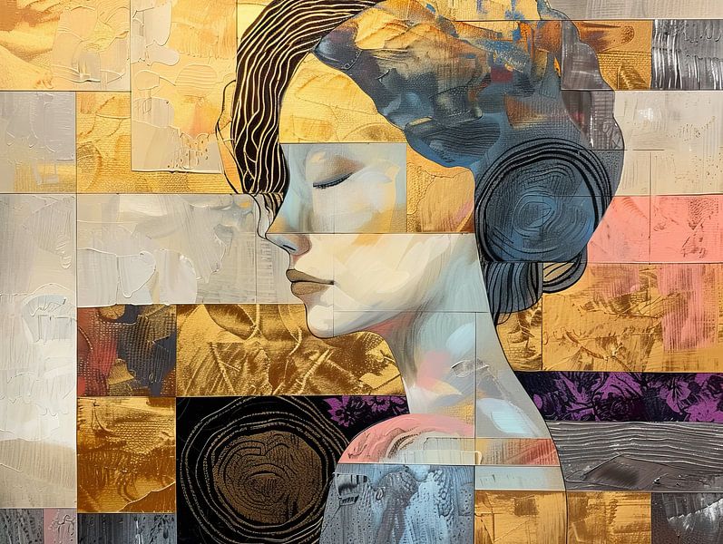 Woman and Gold | Woman with Rest by Art Whims