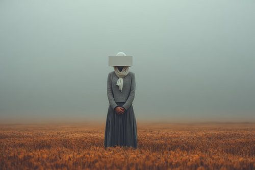 surreal portrait woman in solitude