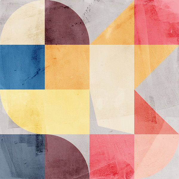 Modern abstract geometric shapes I. by Dina Dankers