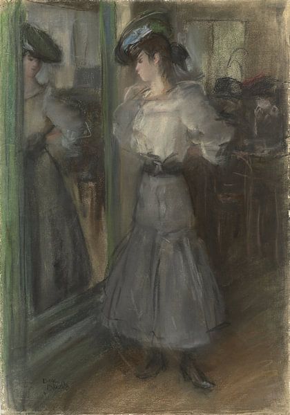 Girl in front of a mirror, Isaac Israels by Masterful Masters