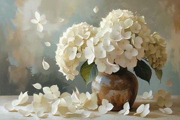 Stilles Hortensienstillleben auf dem Tisch von Imperial Art House