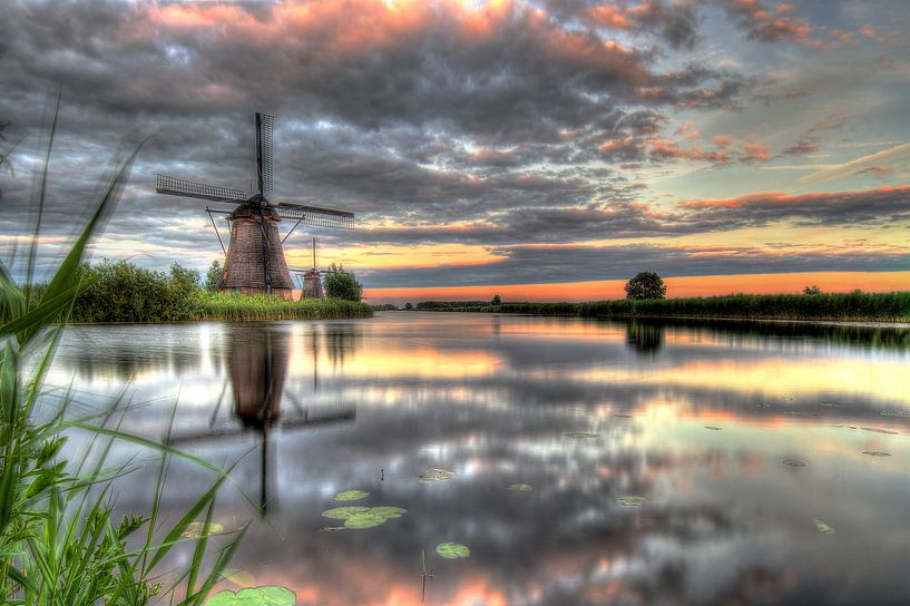Mooie molens uit Kinderdijk van Johan Buitelaar