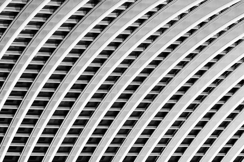 Luik-Guillemins abstract zwart-wit von Dennis van de Water