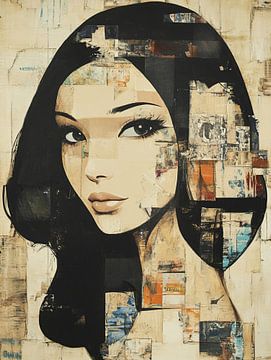 Gaze Patchwork van Blikvanger Schilderijen