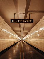 De fietstunnel van de Maastunnel