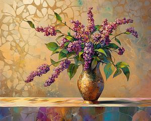 Goldene Vase Flieder