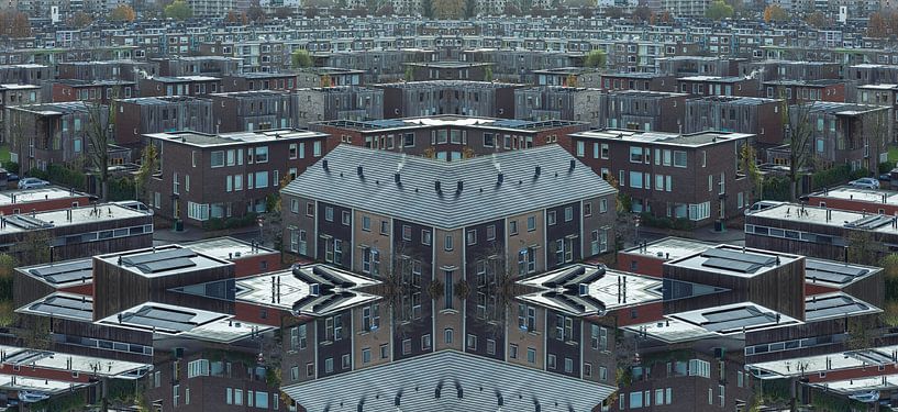 Huizen in Groningen (Nederland) van Marcel Kerdijk