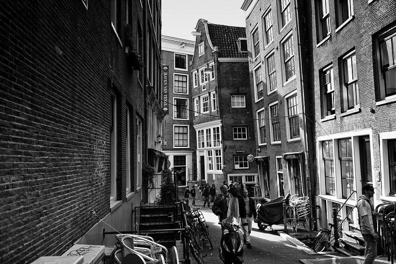 Amsterdam in Schwarz und Weiß von Apple Brenner