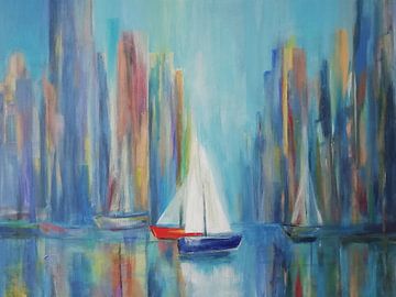 Sailing Ships at the Harbour by Gerda Ursula Roos