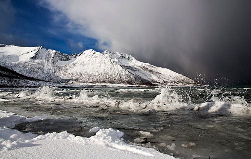 woeste zee op Senja