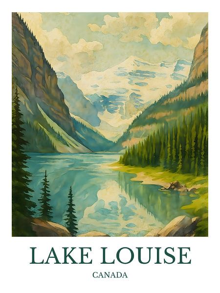 Bezaubernder Druck des Lake Louise von Robert Swaine
