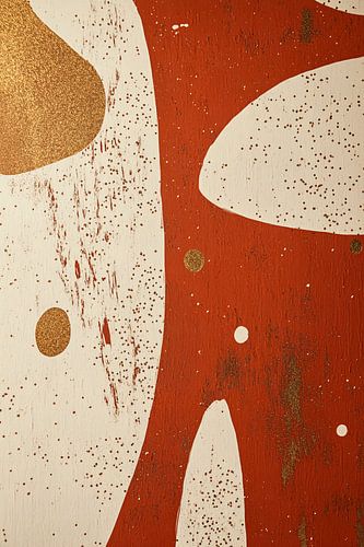 Abstracte vormen met gouden accenten