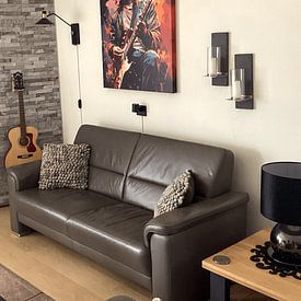 Customer photo: Jimmy Hendrix Abstract by Grimmer Baby, on canvas