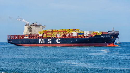 MSC Vita container ship. by Jaap van den Berg