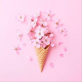 Bloemenmagie ijshoorntje