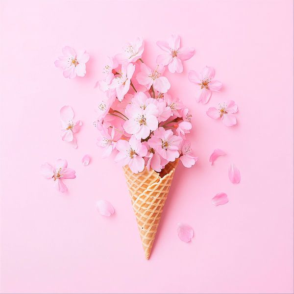 Flower magic ice cream cone by Poster Art Shop