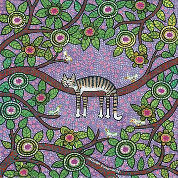Sleepy Cat with Curious Watchers van Manon Elmendorp