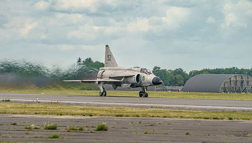 Take-off Saab Viggen Swedish Air Force Historic Flight.