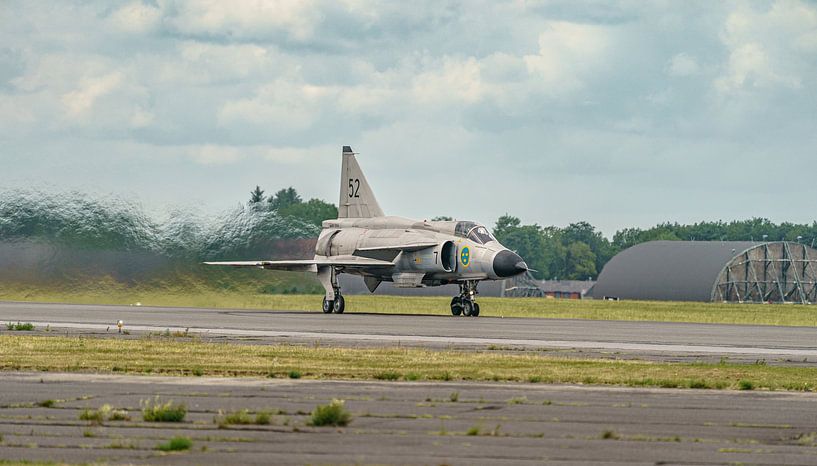 Take-off Saab Viggen Swedish Air Force Historic Flight. by Jaap van den Berg