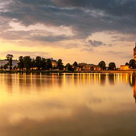 Panorama de Schwerin au coucher du soleil sur Frank Herrmann