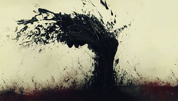 Abstracte boomstam panorama