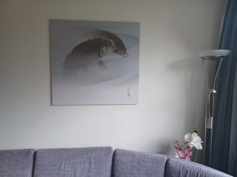 Ohara Koson - Two carp (edited), by Peter Balan
