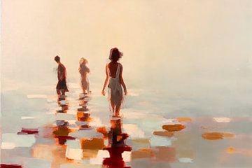 Wandelaars in Zomerlicht no.1 van Studio BB