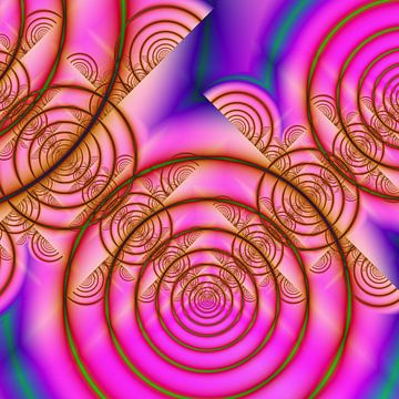 grafisches Muster ellipsoid 1 in Pink von Claudia Gründler