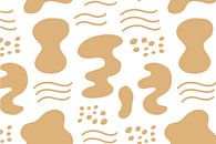 Pattern of abstract shapes in a brown/yellow color. Also very nice as wallpaper. by Studio Allee thumbnail