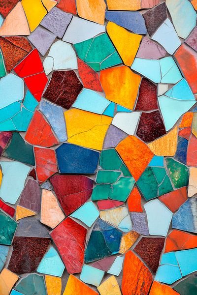 Colourful mosaic tiles by Poster Art Shop