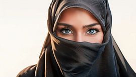 Arabische hijab met ogen
