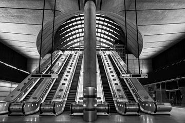 Canary Wharf Escalator, London by Adelheid Smitt
