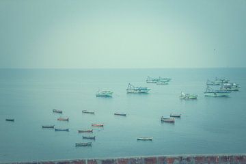 Boat landscape by Edgar Bonnet-behar