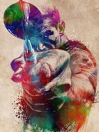 Joueur de fléchettes art sportif #fléchettes sur JBJart Justyna Jaszke