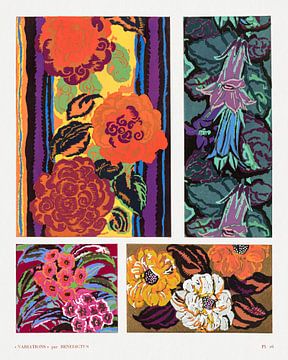 Motifs floraux vintage, variations 16