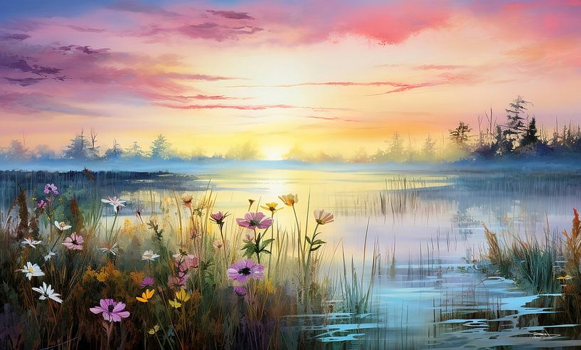 landscape with soft colours by Gelissen Artworks